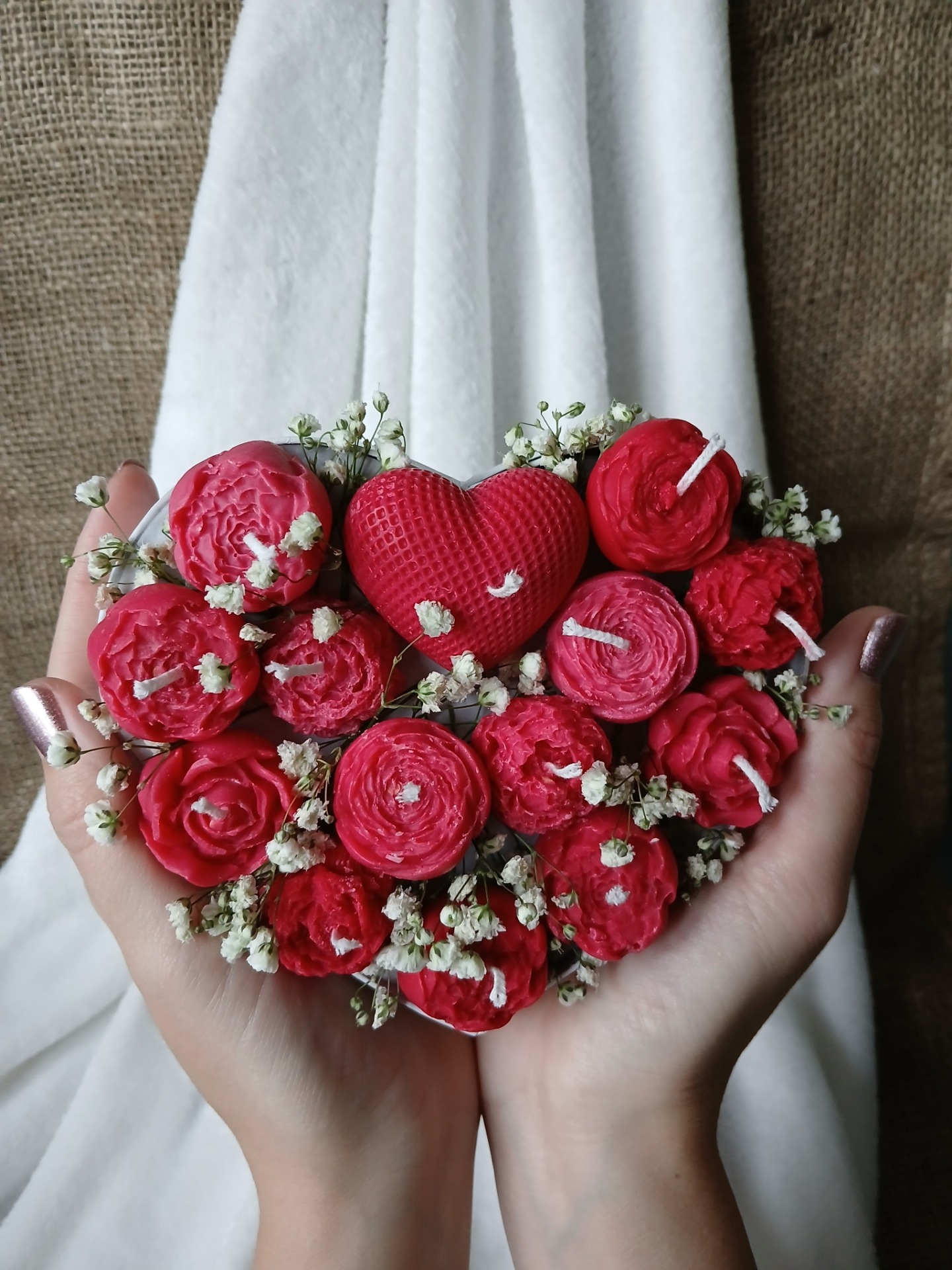 Sójový valentýnský flower box