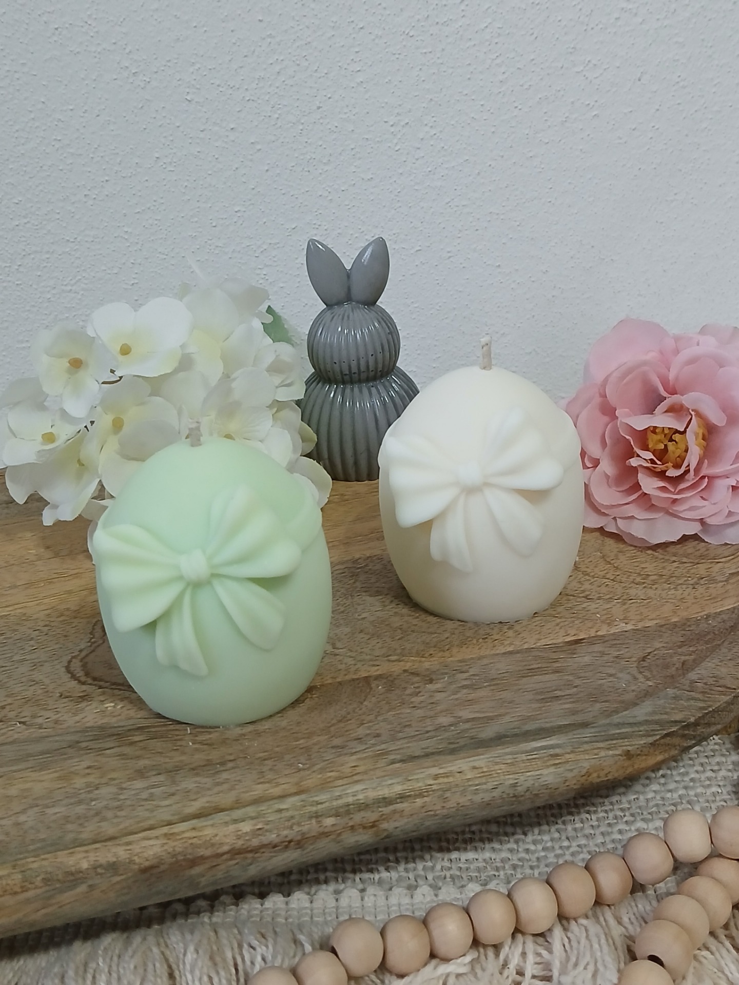 Sójová svíčka Vejce s mašlí