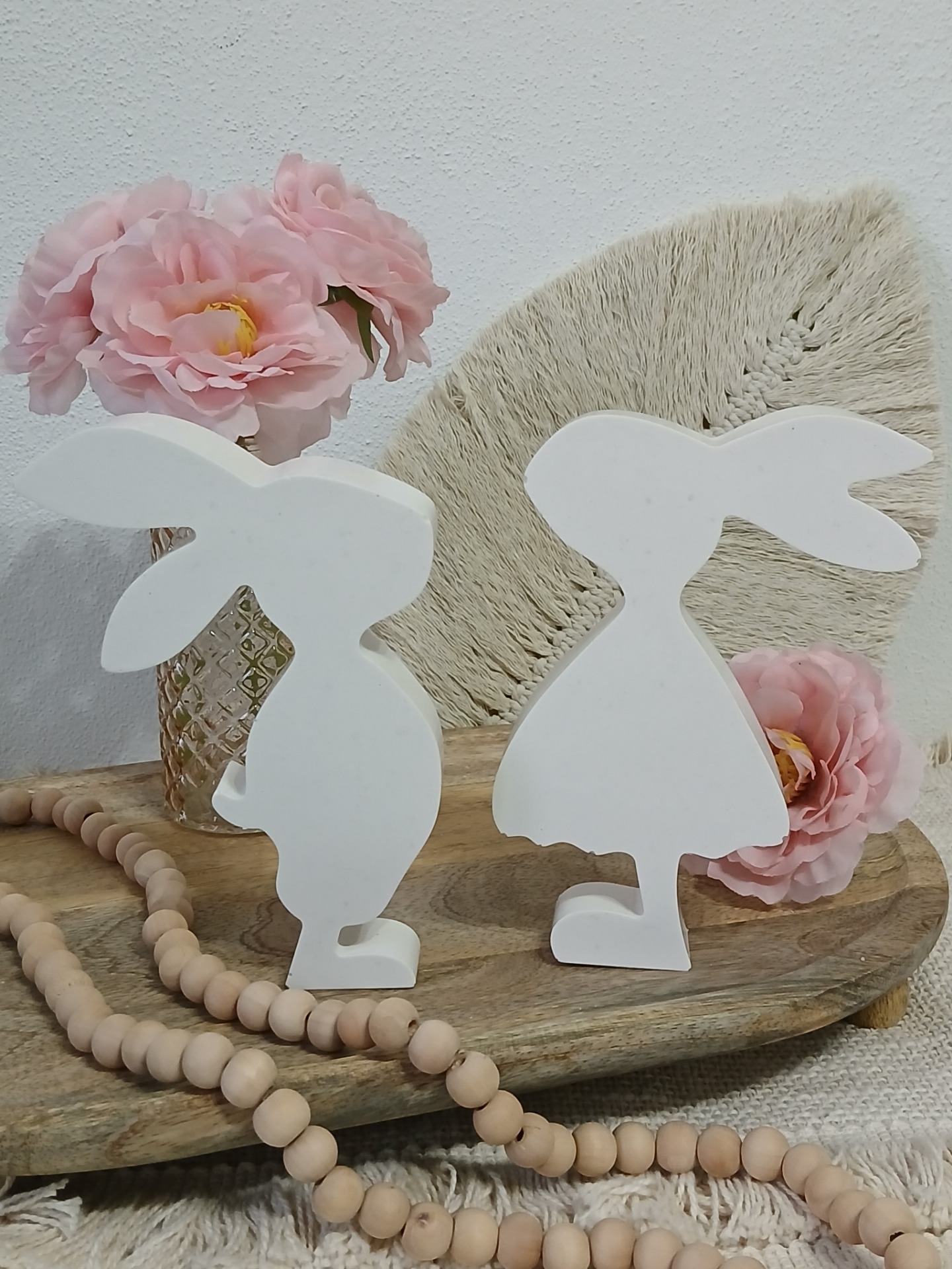 Dekorace Zamilovaní zajíci z Jesmonite