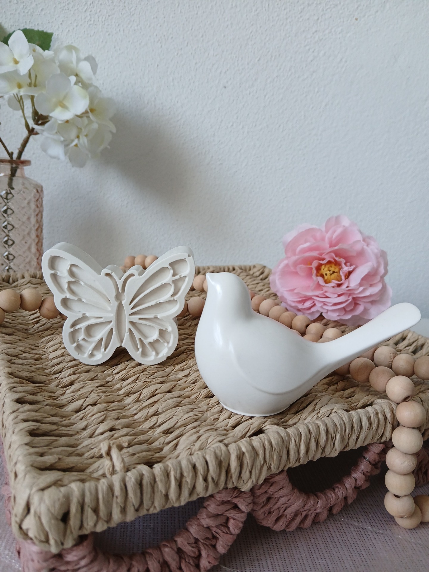 Dekorace Malý motýl a Ptáček